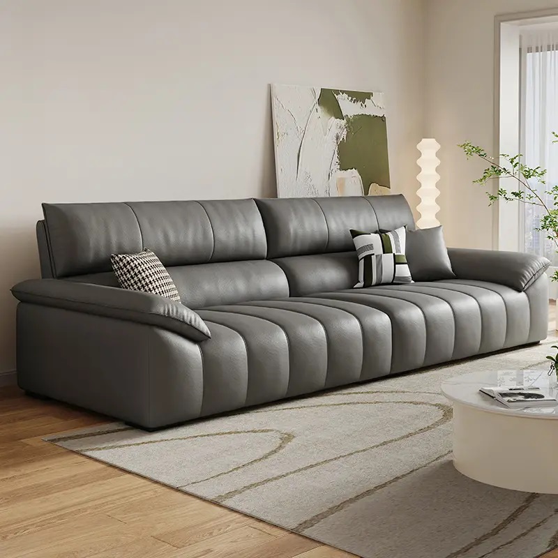 Sofa văng HNS163. Êm ái, bọc da Pcarola Ý - Ảnh 4