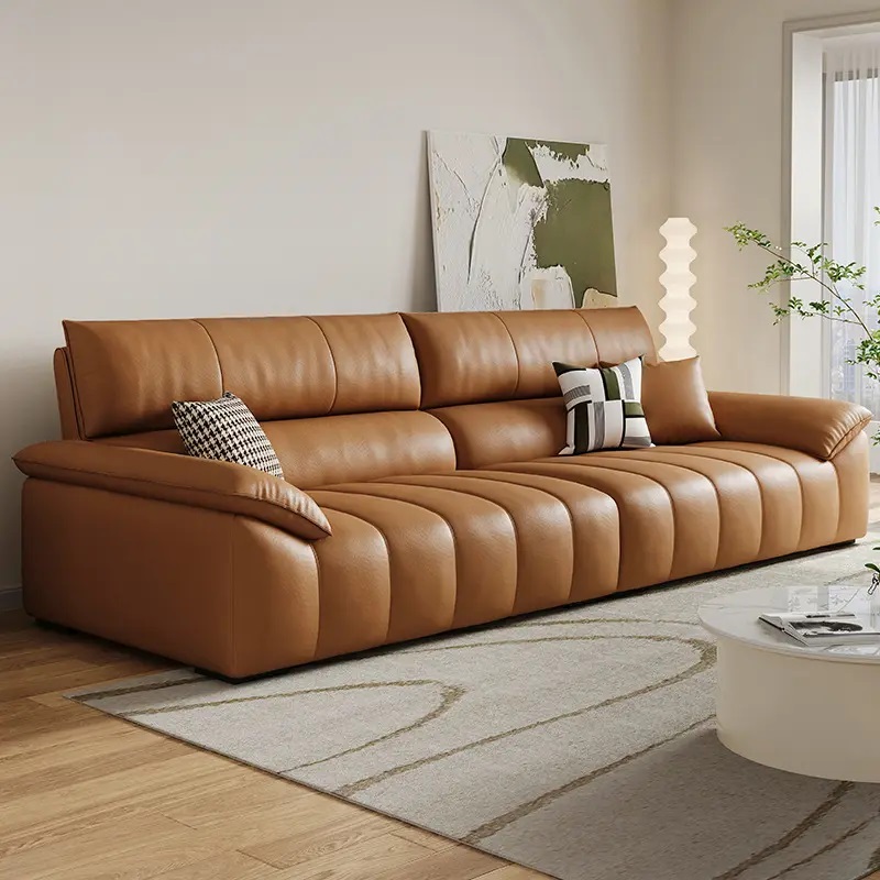 Sofa văng HNS163. Êm ái, bọc da Pcarola Ý