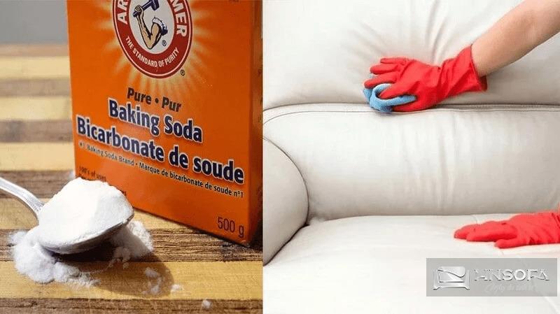 Cách làm sạch sofa vải bố bằng baking soda