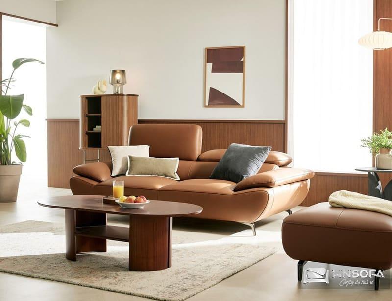 Mẫu sofa văng da Nhật 2 chỗ chất lượng cao