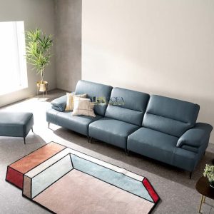 Không gian tiện nghi cùng sofa văng da bò Ý HNS92