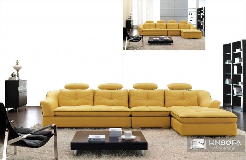 Sofa da màu vàng mang nhiều ý nghĩa cho gia chủ