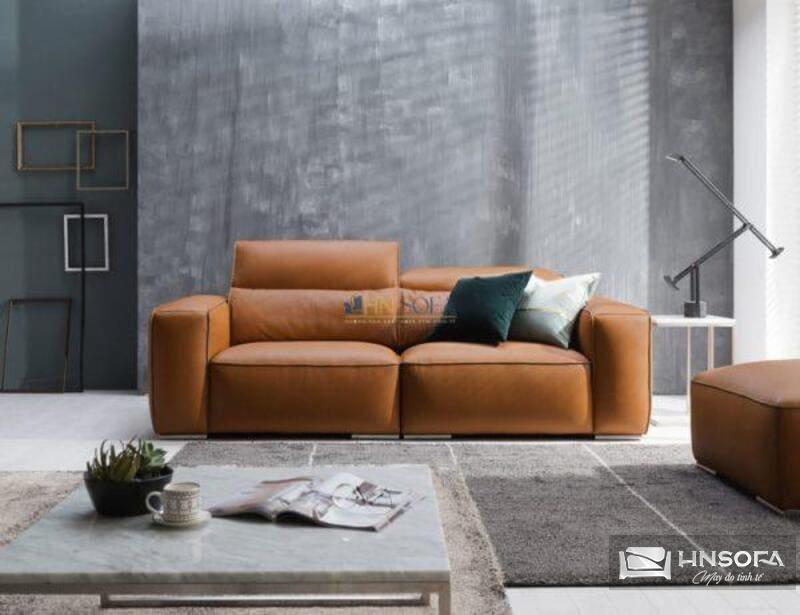 Sofa văng 2 chỗ da thật Italia