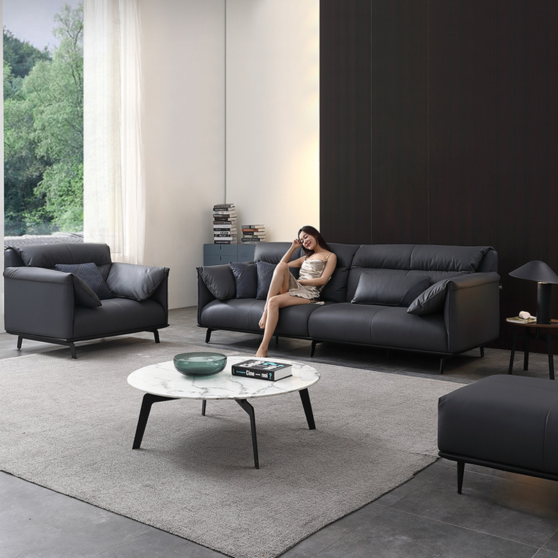 Sofa văng da bò Ý HNS156 thời thượng - Ảnh 4
