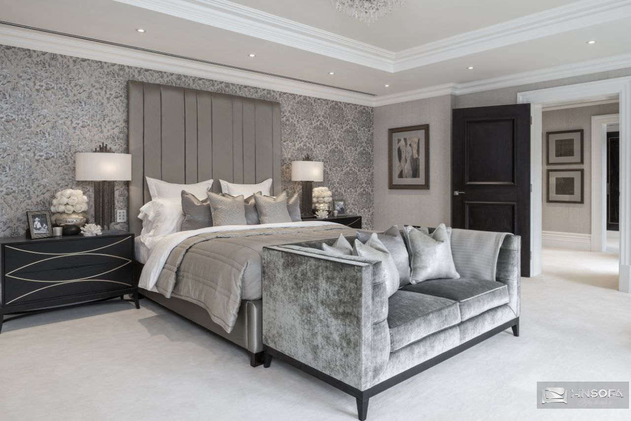 Bố trí sofa trong phòng ngủ theo phong cách quy củ