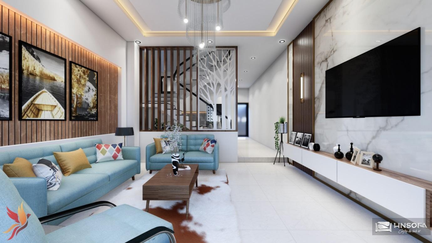 Cách bày trí sofa 4 chỗ với phòng khách diện tích lớn