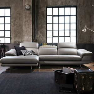 Vẻ đẹp đẳng cấp cùng Sofa góc L giả da Microfiber HNS76