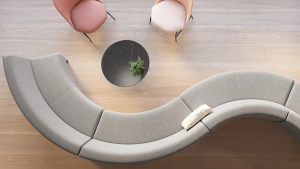 Ghế sofa cong hình chữ S tuyệt đẹp