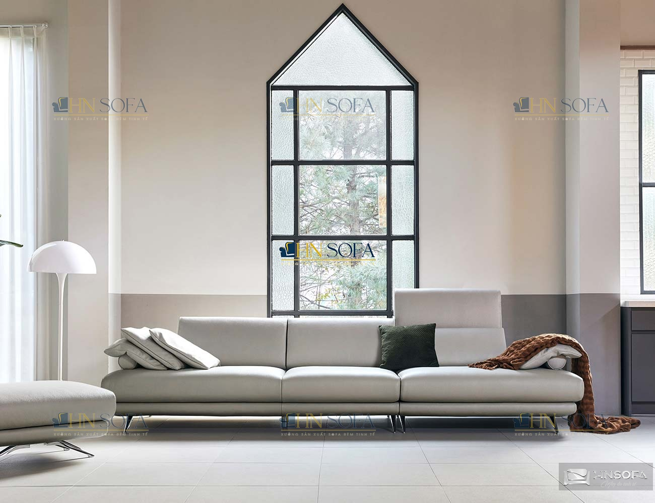 Ghế sofa đi-văng có thể kết hợp với các loại ghế khác vô cùng tiện lợi