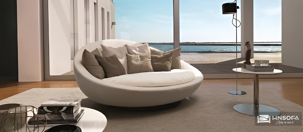 Ghế sofa giường tròn thiết kế hiện đại