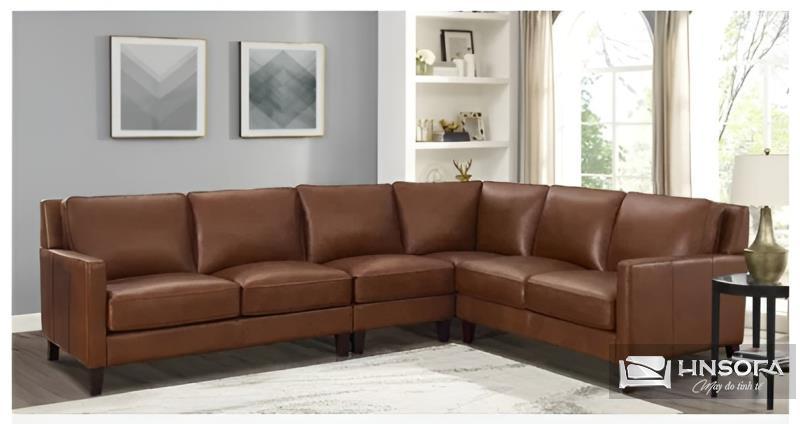 Ghế sofa gỗ bọc da góc chữ L VP26