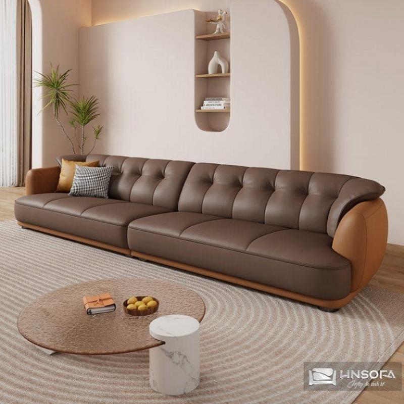 Ghế sofa hạt đậu bọc da mang lại sự sang trọng và đẳng cấp, làm nổi bật không gian sống của bạn.