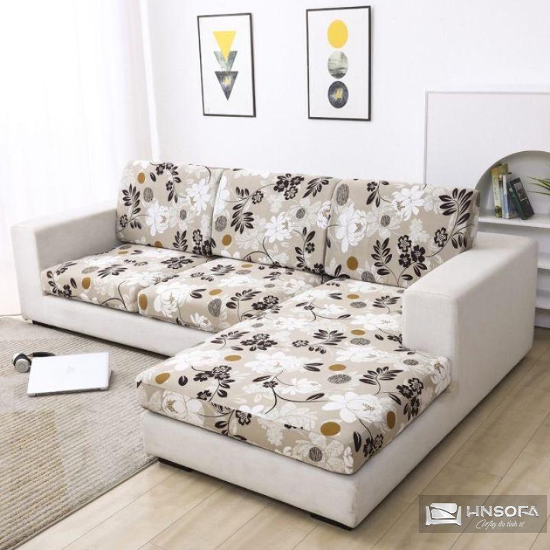 Ghế sofa hoa góc L