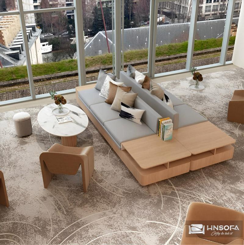 Khách hàng sẽ cảm nhận được sự thoải mái không chỉ đến từ chất liệu đệm mút mà còn xuất phát từ thiết kế, làm nổi bật không gian sống của resort