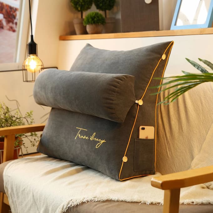 Mẫu gối tựa lưng cho ghế sofa gỗ