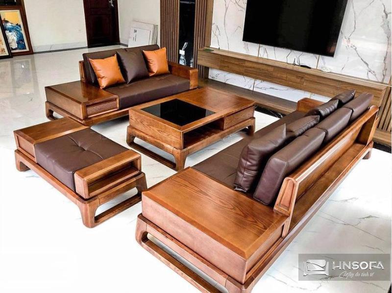 Hnsofa cung cấp các mẫu ghế sofa gỗ bọc da uy tín
