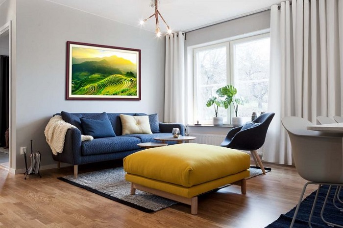 Mẫu ghế sofa phòng khách chung cư dạng ghế văng