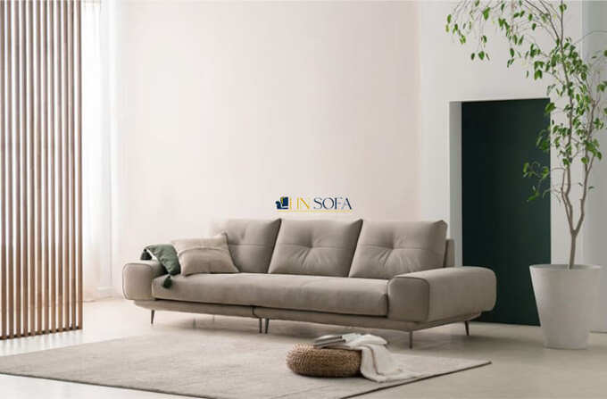 Sofa văng nỉ 3 chỗ thiết kế kiểu mới HNSN15