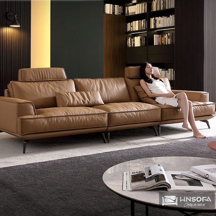 Mẫu ghế sofa da bò mềm hỗ trợ cải thiện xương khớp