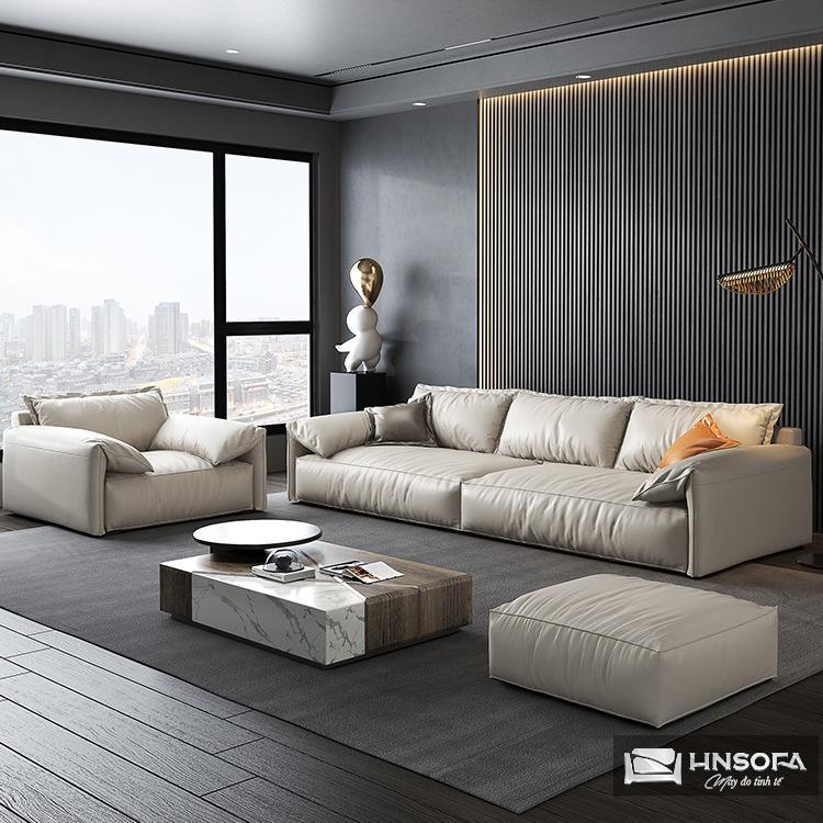Mẫu ghế Sofa da bò sang trọng và đẳng cấp