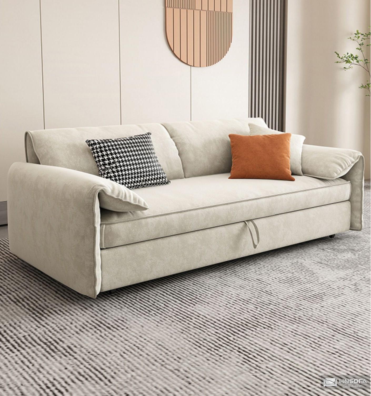 Mẫu ghế sofa da lộn 1m4 sang trọng mang phong cách hiện đại