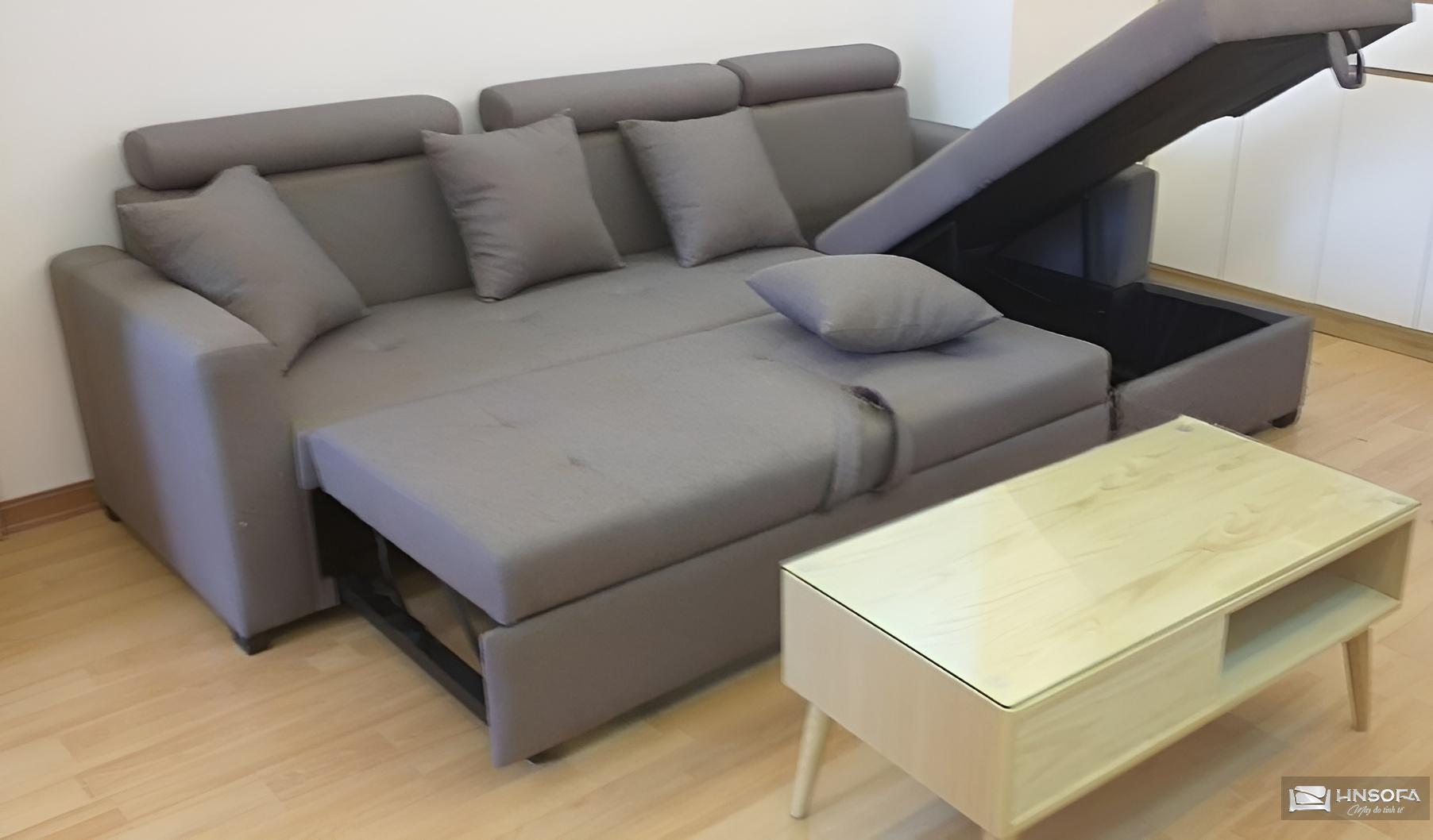 Mẫu ghế sofa gỗ có ngăn kéo chất lượng cao