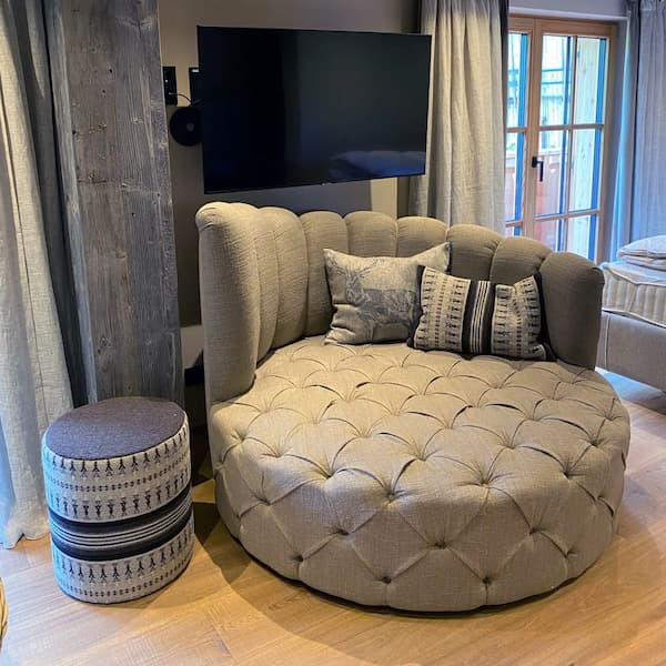 Mẫu ghế sofa đơn tròn đẹp hiện đại