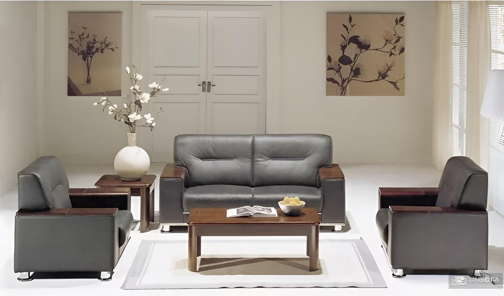 Mẫu ghế sofa văn phòng nhỏ bằng da sang trọng