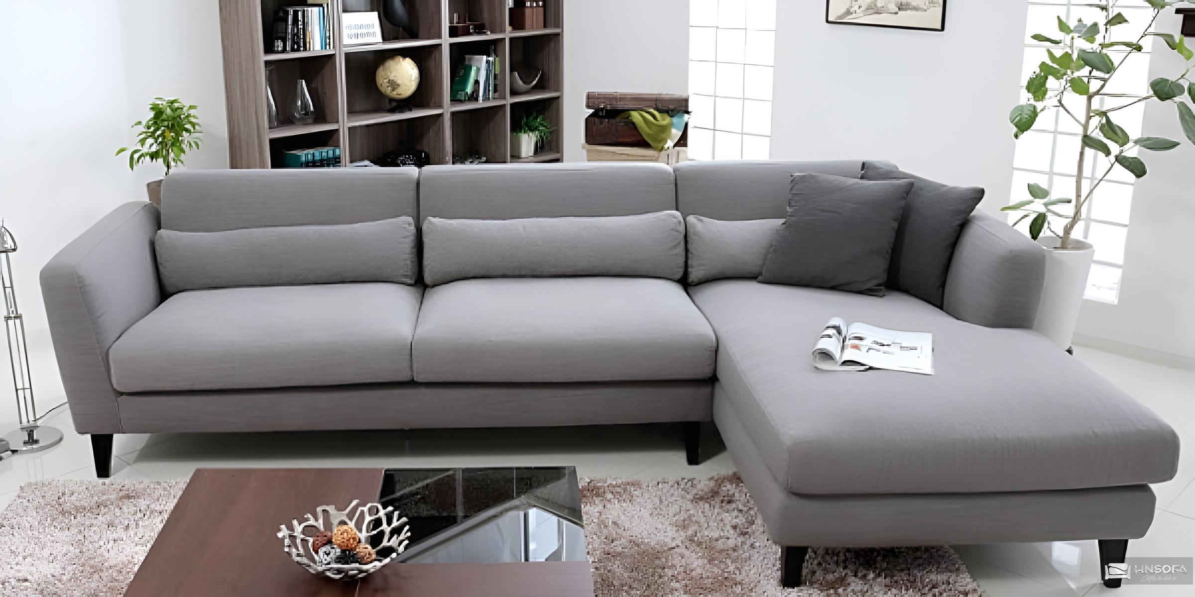 Mẫu ghế sofa văn phòng nhỏ chữ L hiện đại, thoáng đãng