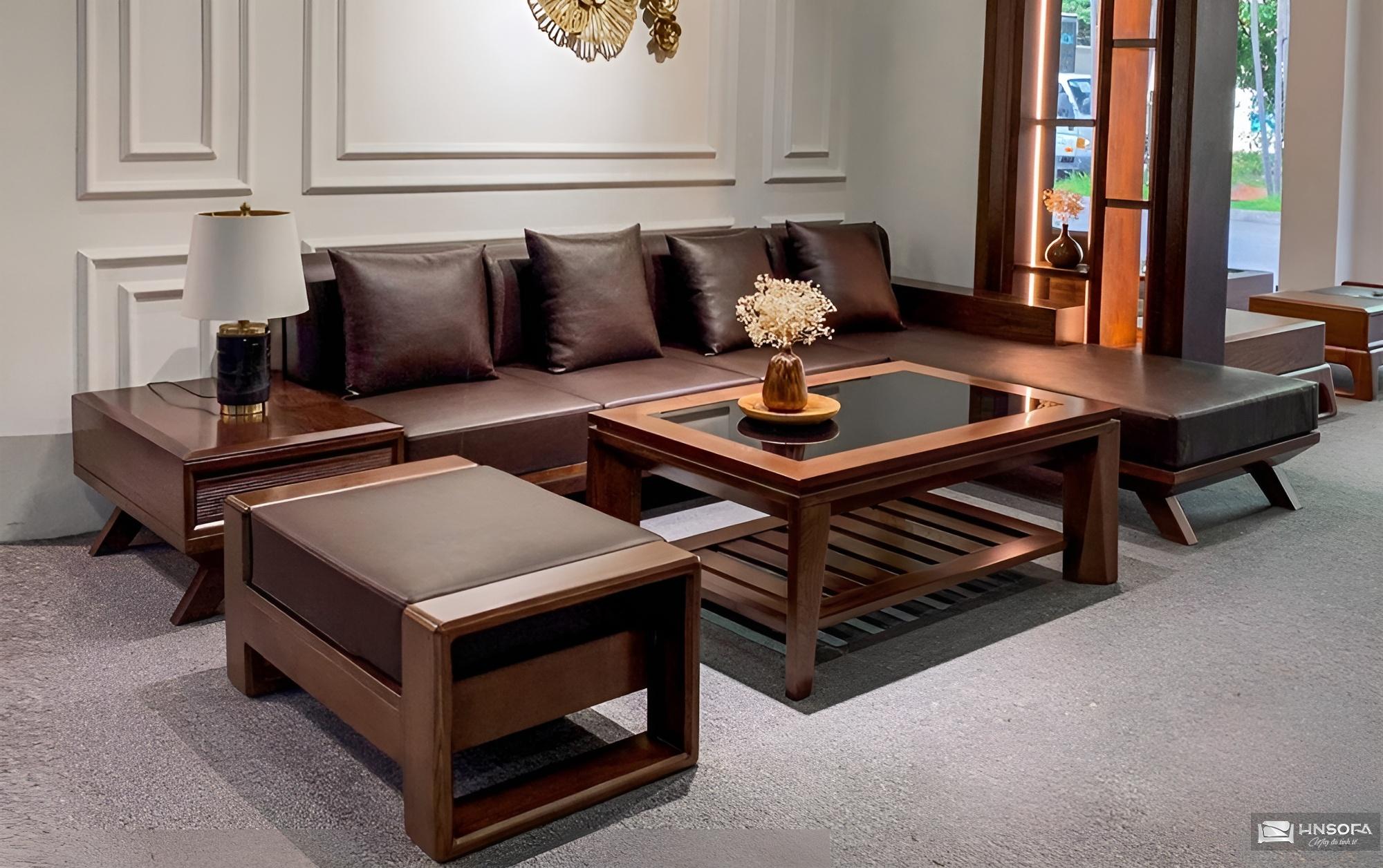 Mẫu sofa gỗ hương sang trọng