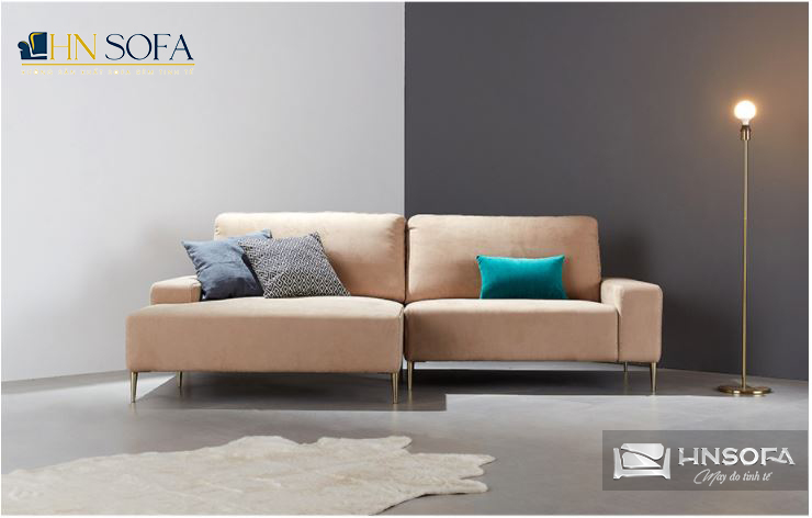 Mẫu sofa góc L nỉ Hàn Quốc HNSN02 hiện đại và trẻ trung