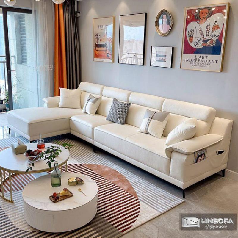 Mẫu ghế sofa góc tay cong
