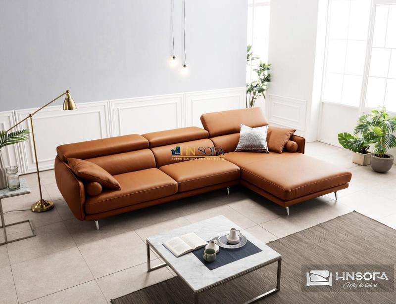 Mẫu sofa L giả da Hàn Quốc HNS70