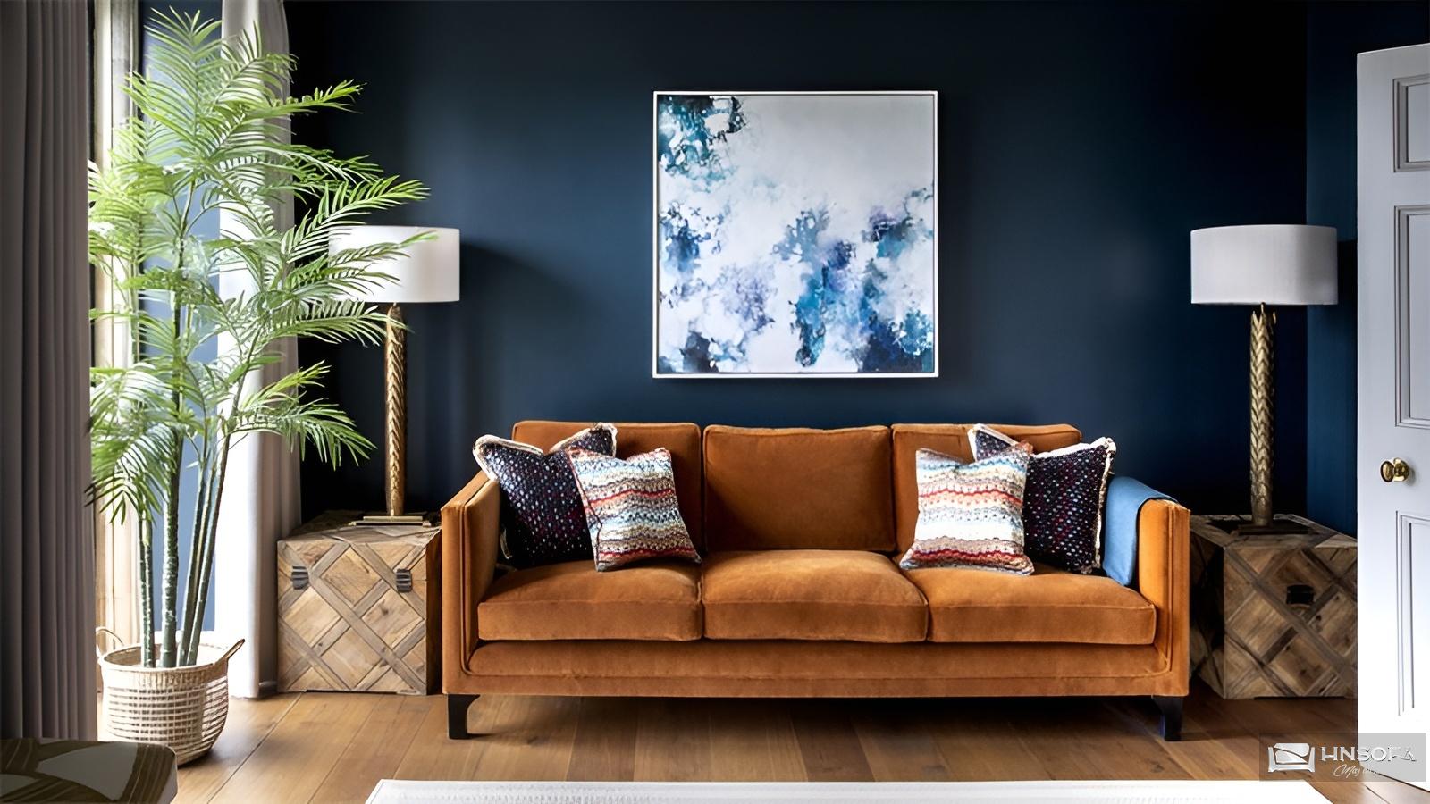 Mẫu sofa băng 3 chỗ ngồi nỉ thoải mái, mềm mại