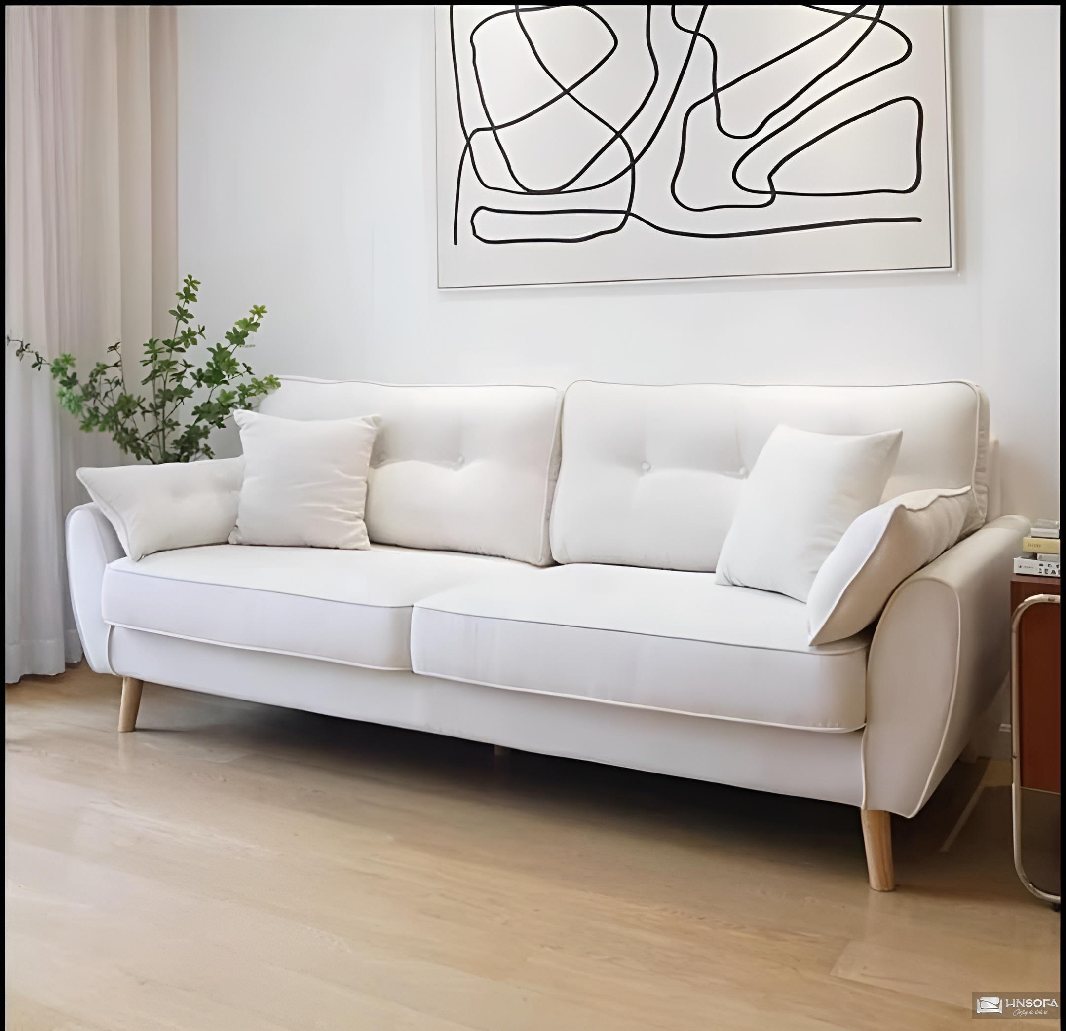 Mẫu sofa văn phòng nhỏ trắng đẹp nhẹ nhàng