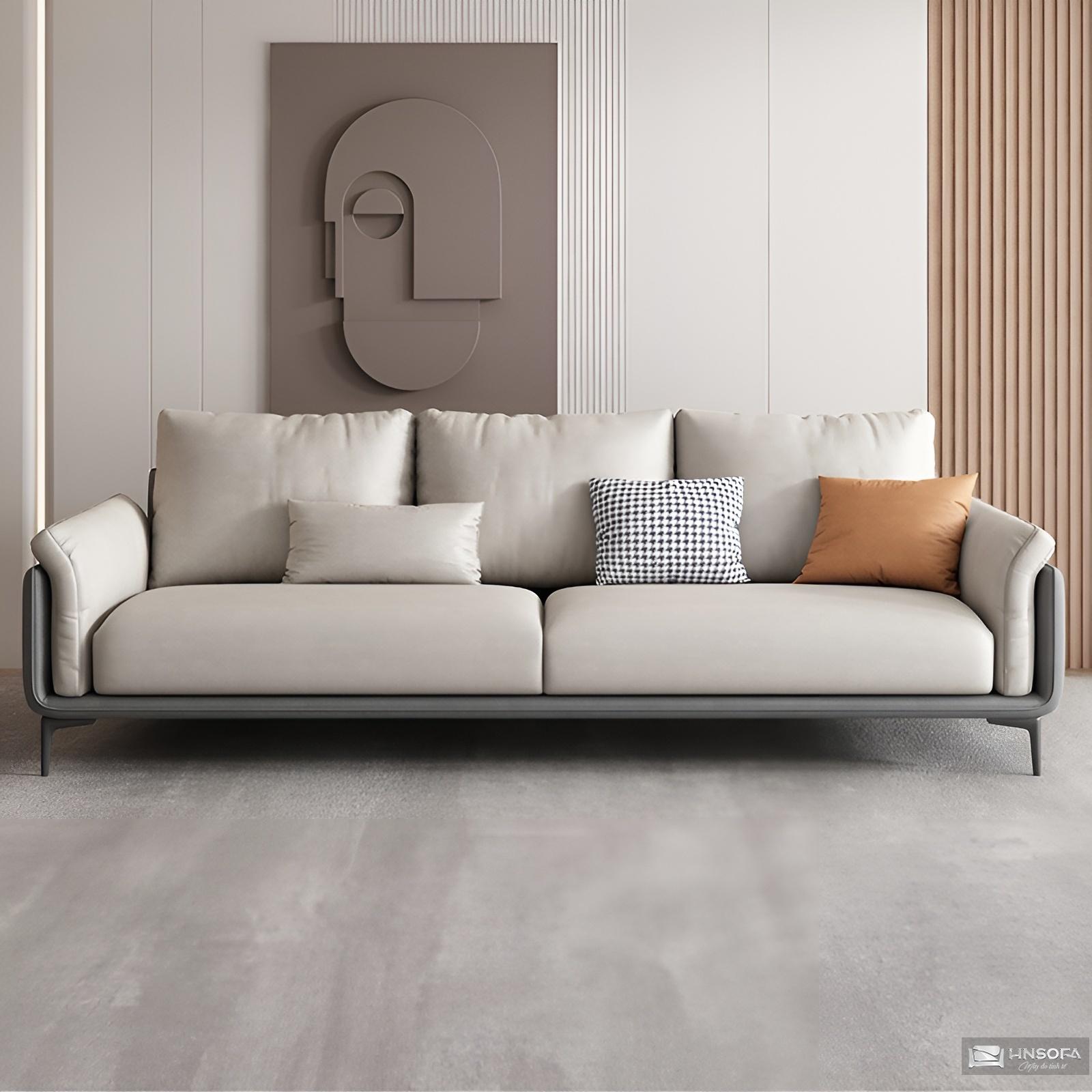 Mẫu sofa văng da hiện đại dùng để tiếp đón khách ở phòng chờ
