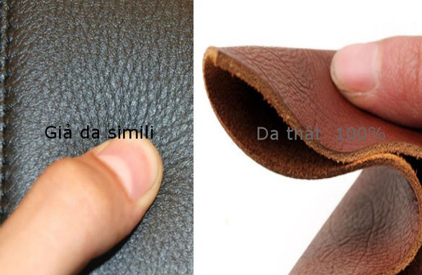 Phân biệt da Similli bằng cách lấy ngón tay ấn vào