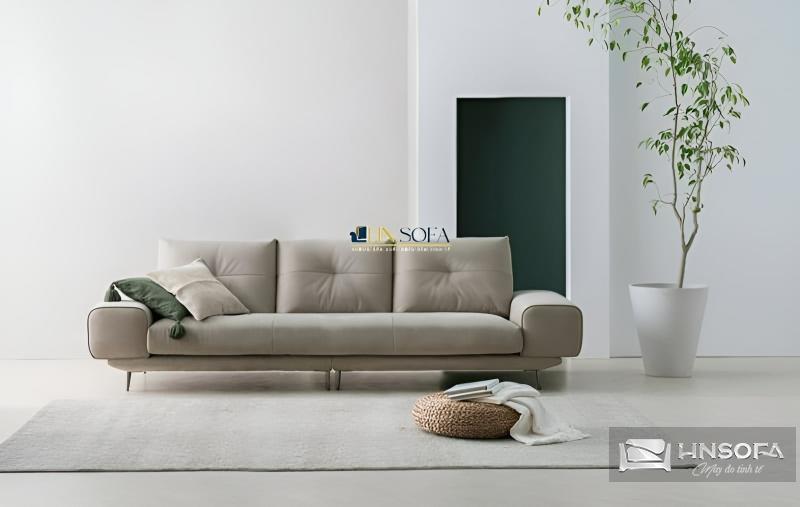 Sofa chân sắt văng nỉ 3 chỗ HNSN15