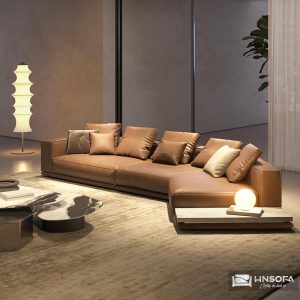Sofa bọc da bò nhập khẩu Ý HNS 226