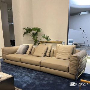 Alternative view of Sofa văng bọc da bò nhập khẩu HNS227