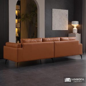 Alternative view of Sofa văng bọc da bò nhập khẩu Ý HNS230