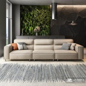 Alternative view of Sofa văng bọc da bò nhập khẩu Ý HNS238