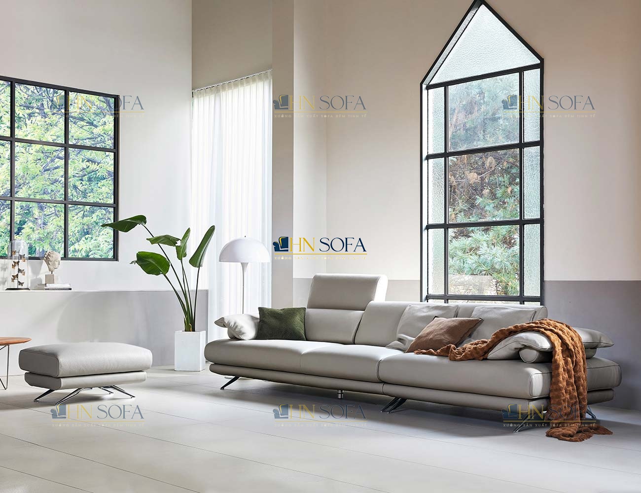 Sofa văng da bò Ý HNS135