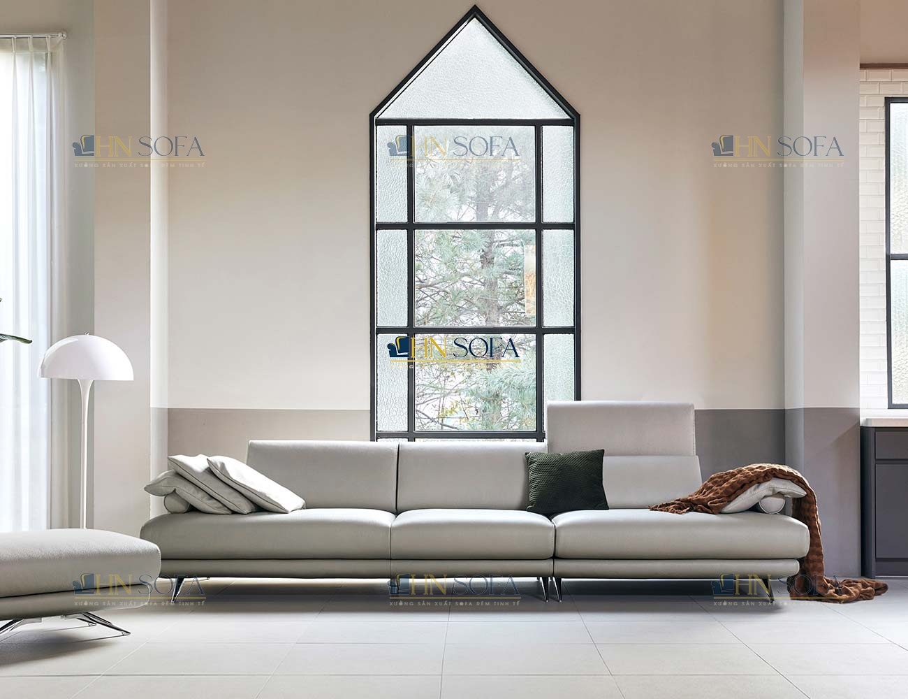 Sofa văng da bò Ý HNS135