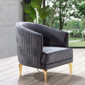 Ghế sofa đơn dáng lưng tròn bọc nỉ êm ái SFĐ10