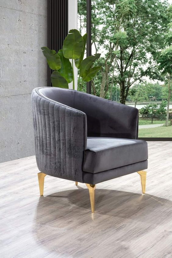 Ghế sofa đơn dáng lưng tròn bọc nỉ êm ái SFĐ10