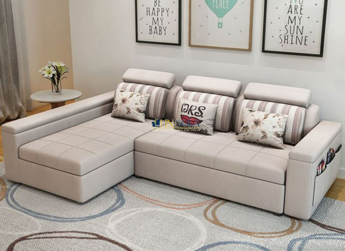 Sofa giường hiện đại kết hợp nâng hạ đầu thông minh HNSG05