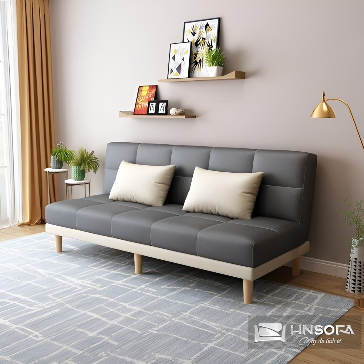 Sofa giường thông minh 1m4 giá rẻ HNS210