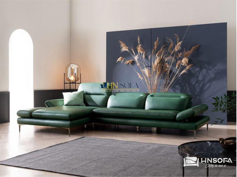 Sofa góc chân sắt giả da Anh Quốc HNS53