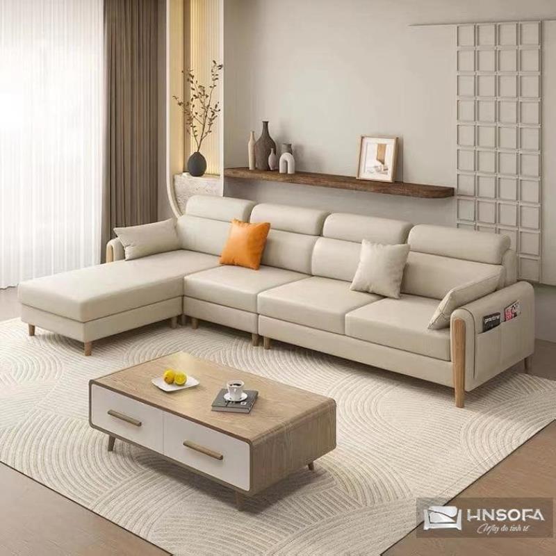 Sofa góc chuyển góc HNS183. Đơn giản, gọn gàng